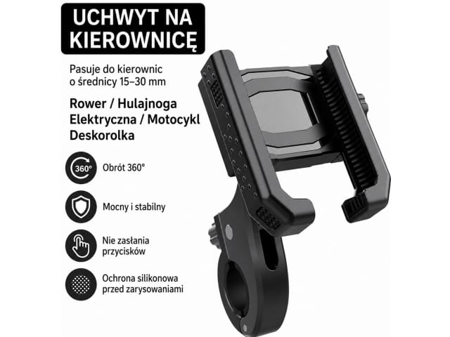 Uchwyt na telefon na kierownicę roweru