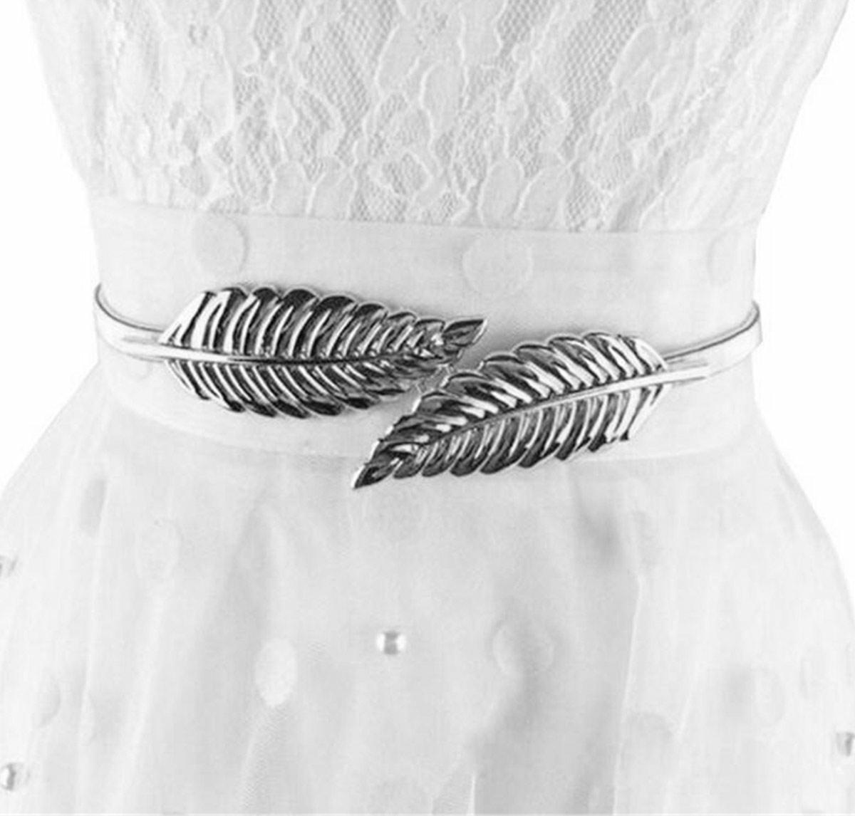 PASEK DAMSKI 68-100CM SILVER - obrazek 3