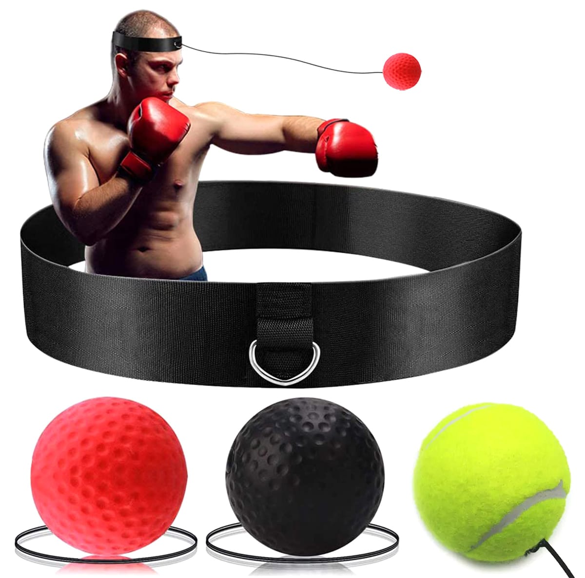 3X PIŁKA REFLEKSOWA FIGHT BALL - obrazek 5