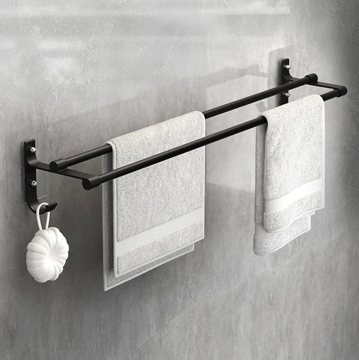 WIESZAK ŚCIENNY NA RĘCZNIKI 60CM LOFT - obrazek 2