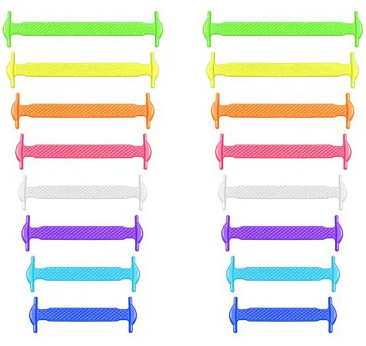 SZNUROWADŁA SILIKONOWE BEZ WIĄZANIA RAINBOW