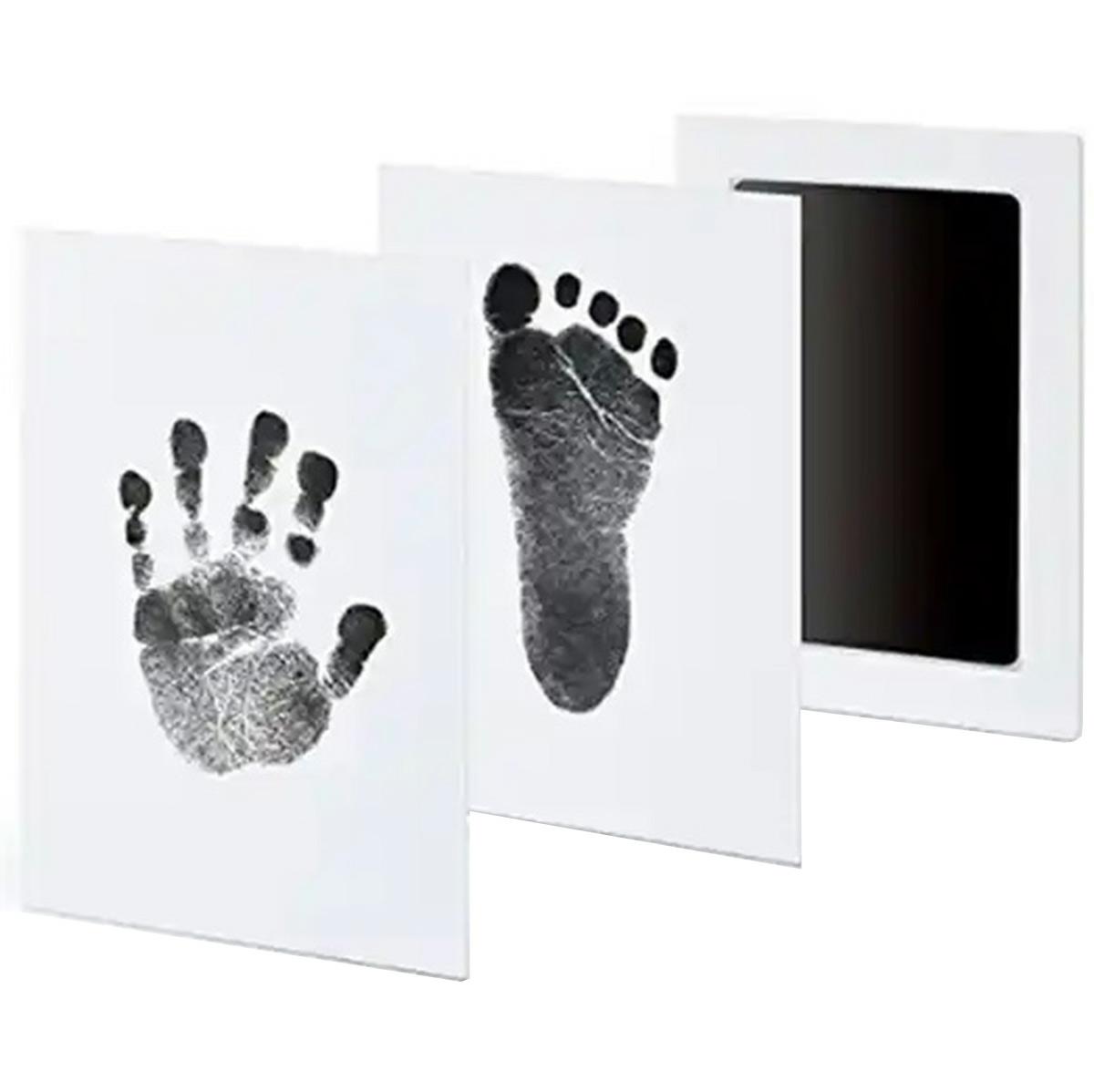 NIEBRUDZĄCY ODCISK RĄCZKI STÓPKI 10x15,3 CM BLACK
