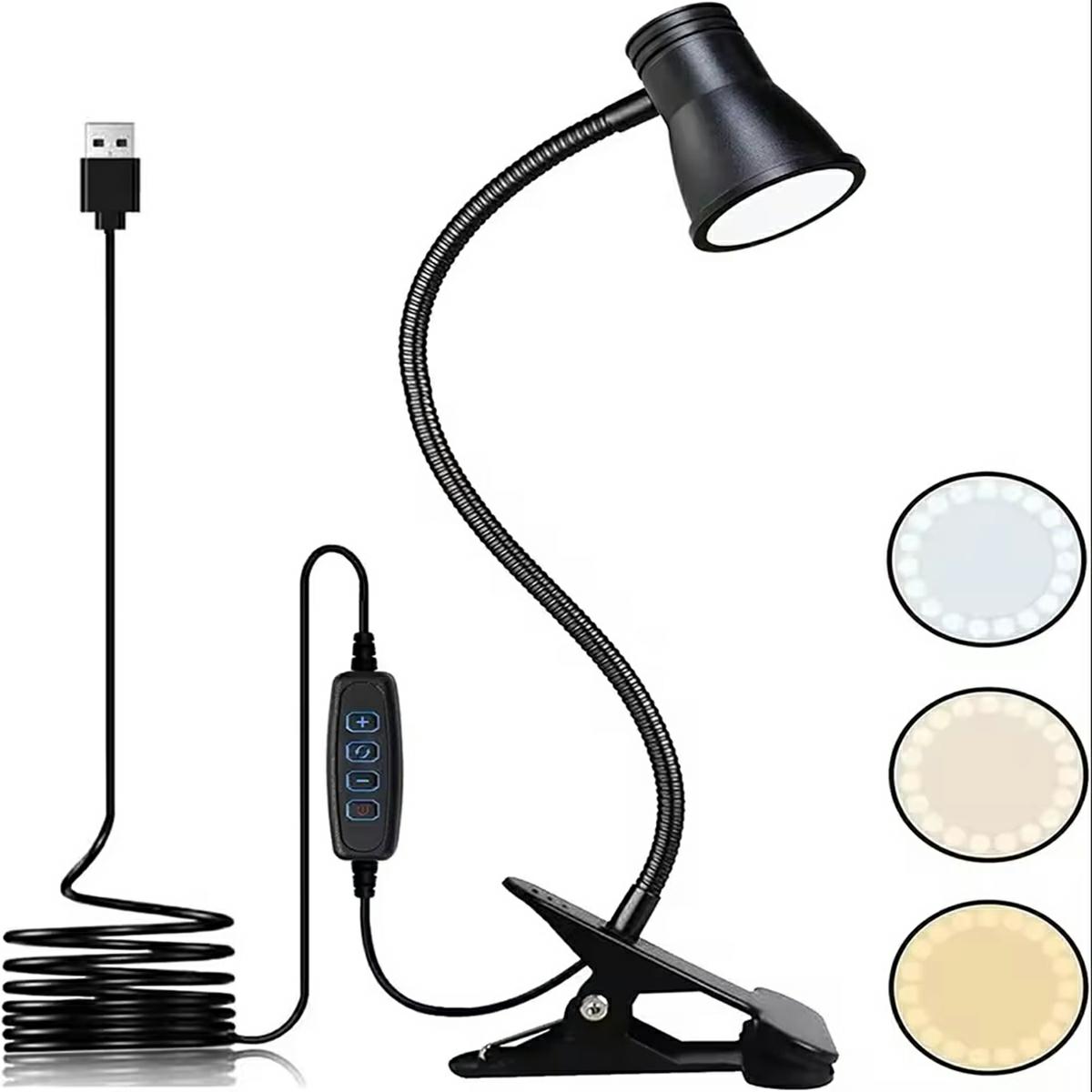 LAMPKA BIURKOWA LED Z KLIPSEM