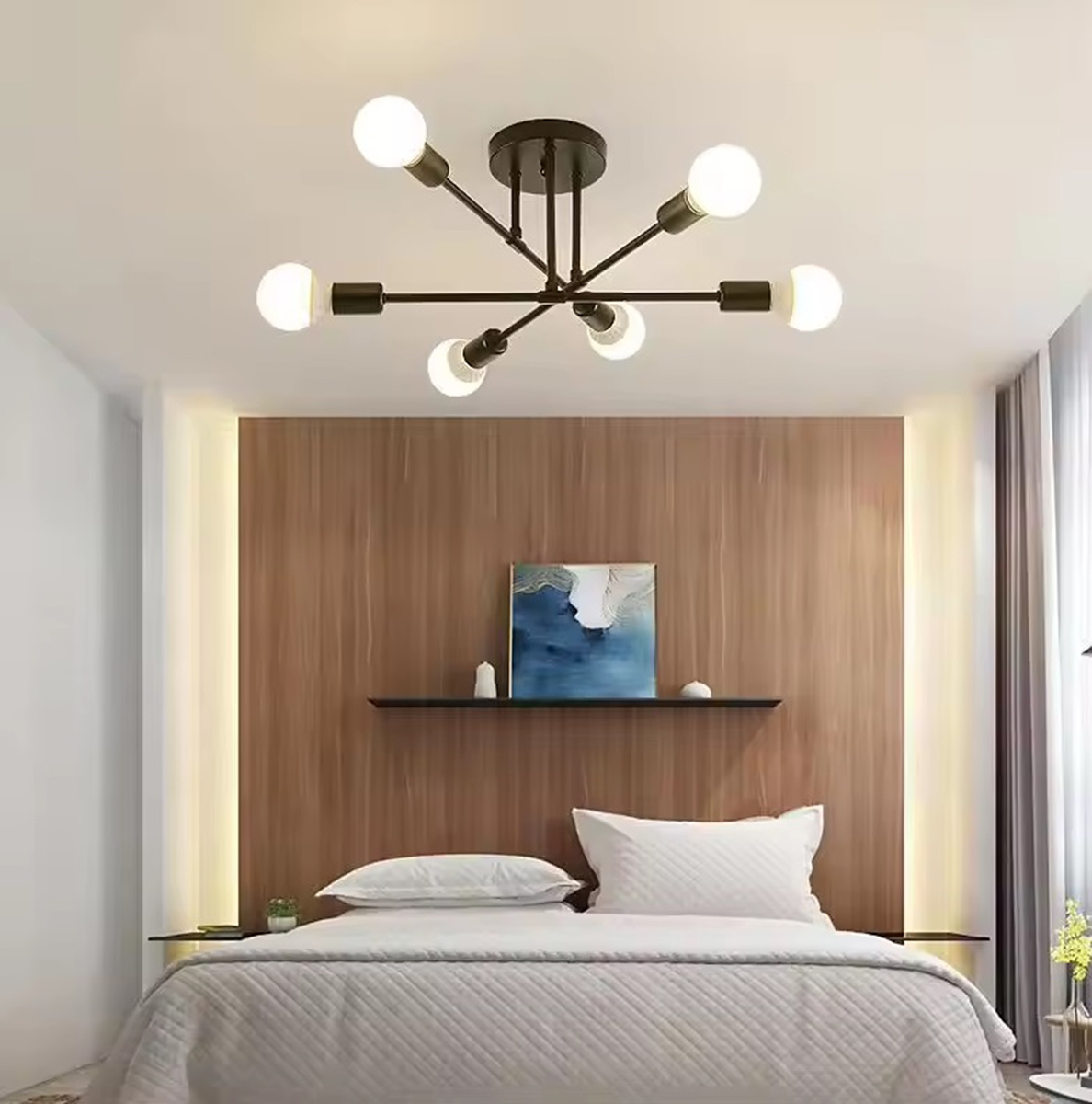 LAMPA SUFITOWA WISZĄCA LOFT 6 RAMION - obrazek 3