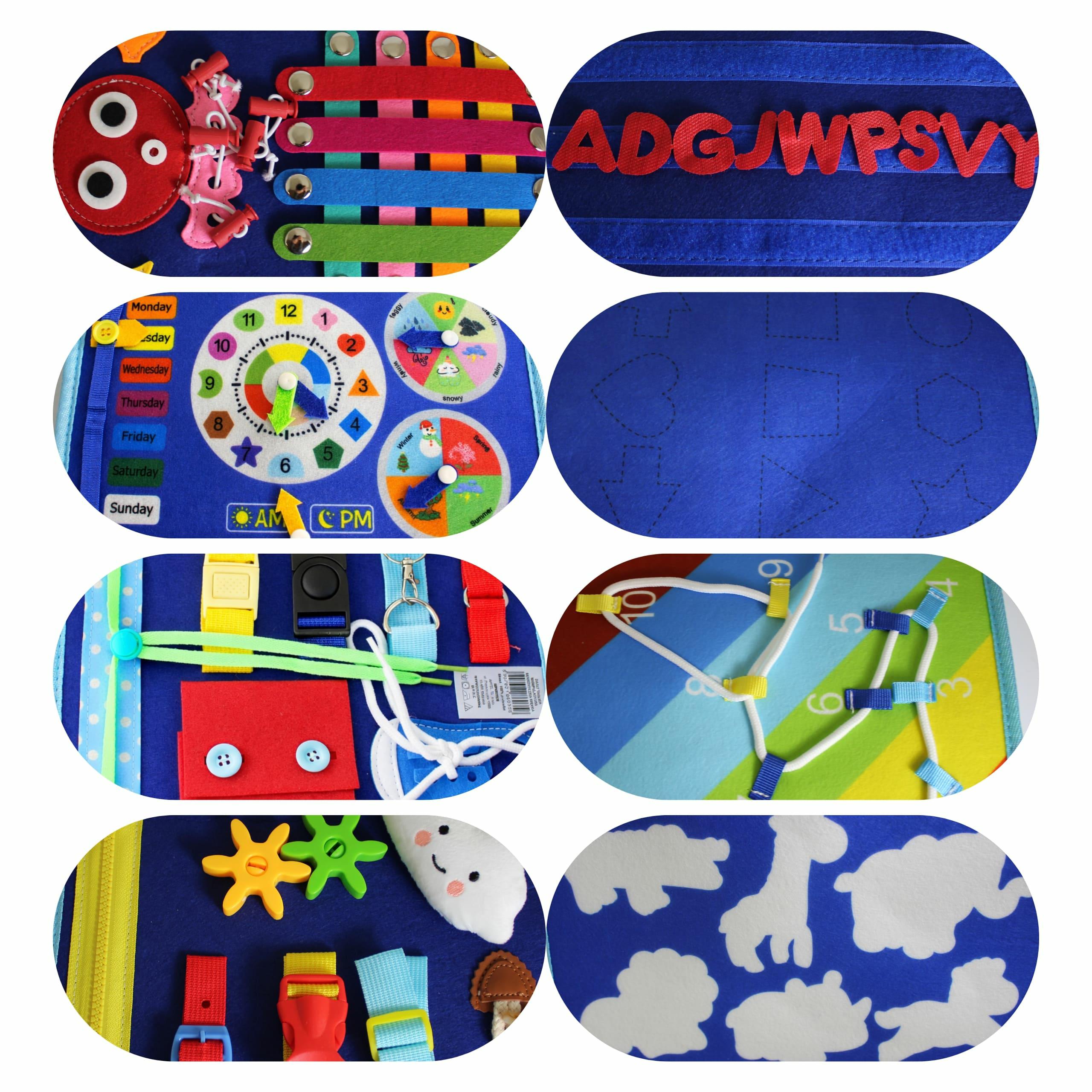 TABLICA MANIPULACYJNA SENSORYCZNA MIĘKKA - obrazek 2