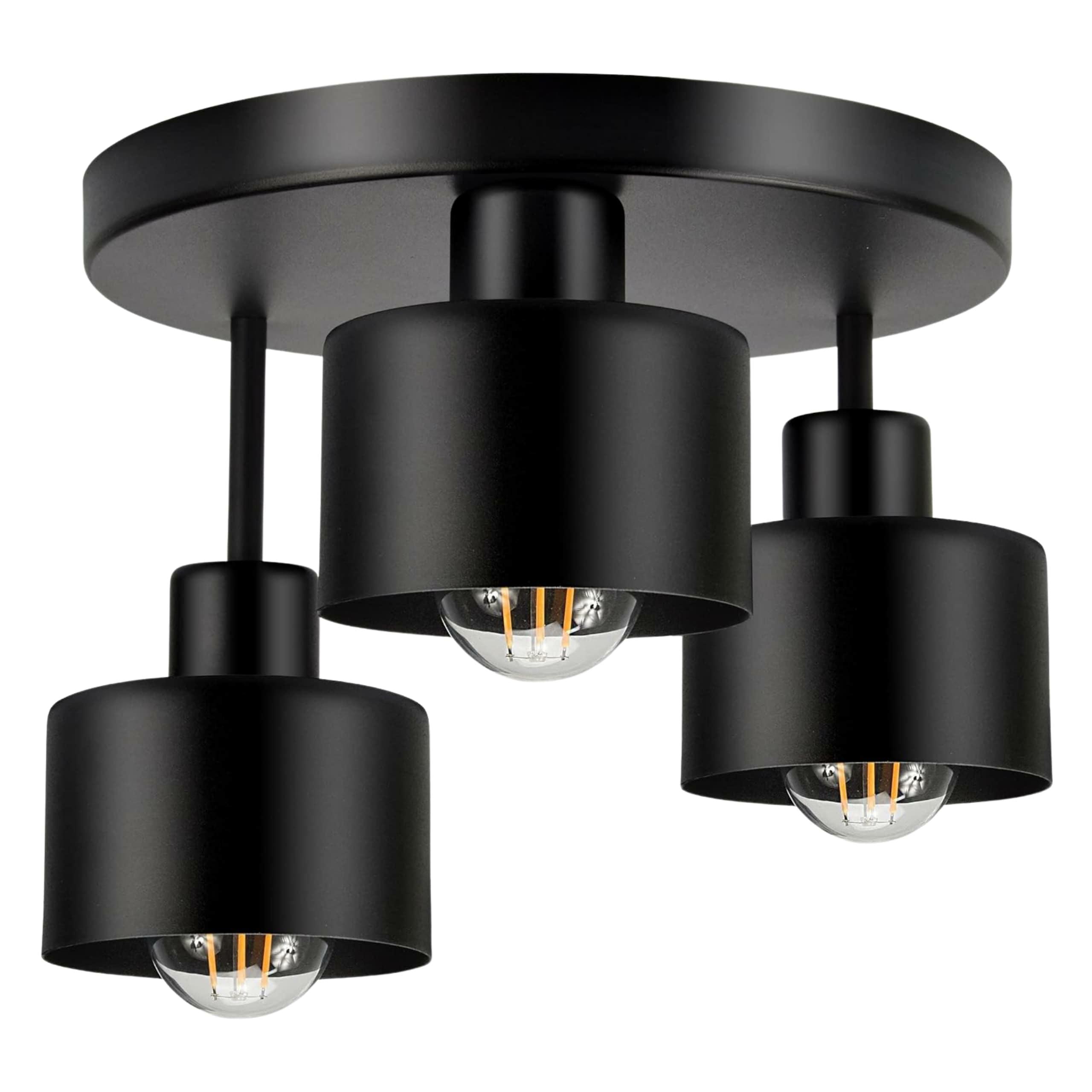 WISZĄCA LAMPA SUFITOWA 3xE27 CZARNA