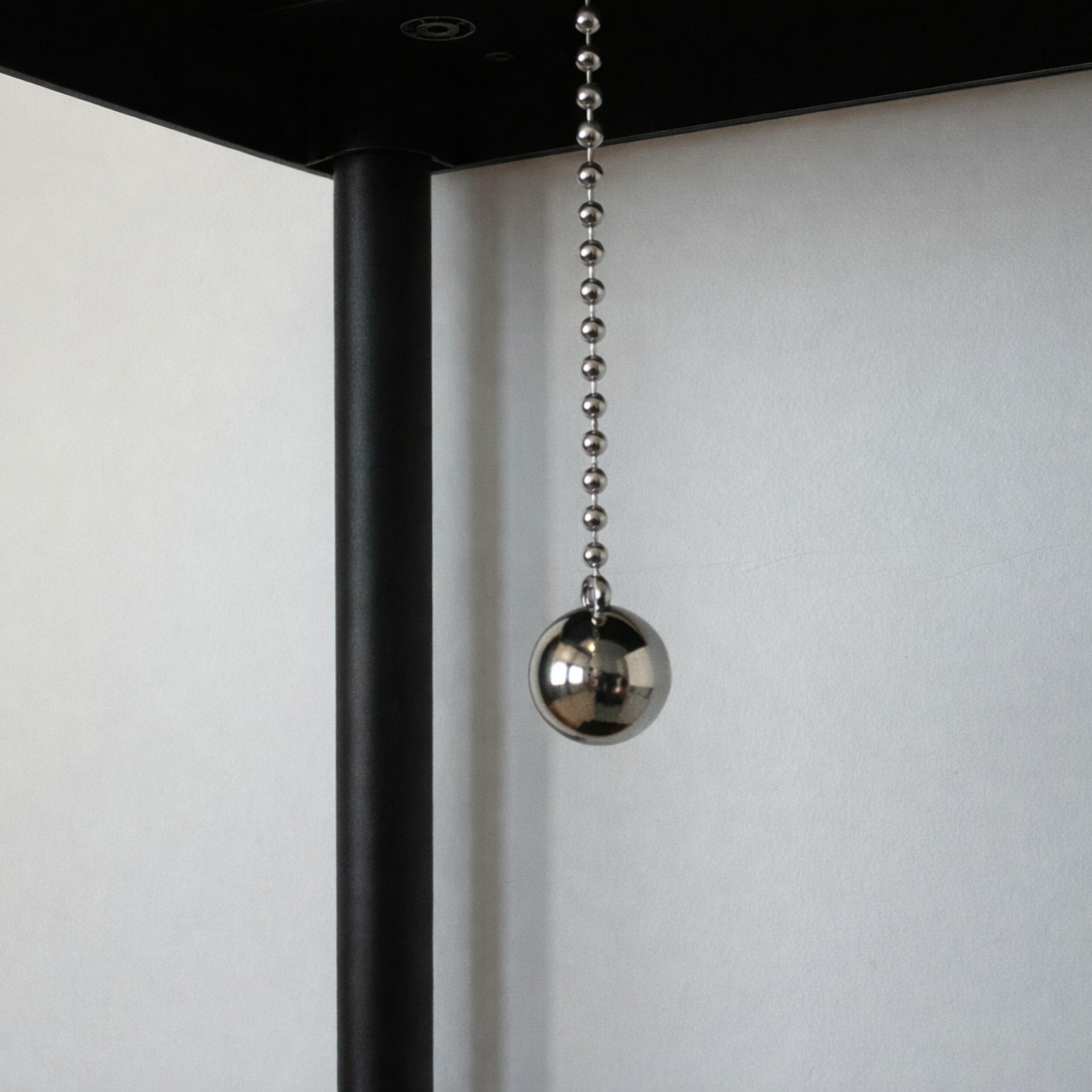 STOJĄCA LAMPA PODŁOGOWA Z PÓŁKAMI CZARNA E27 160CM - obrazek 3