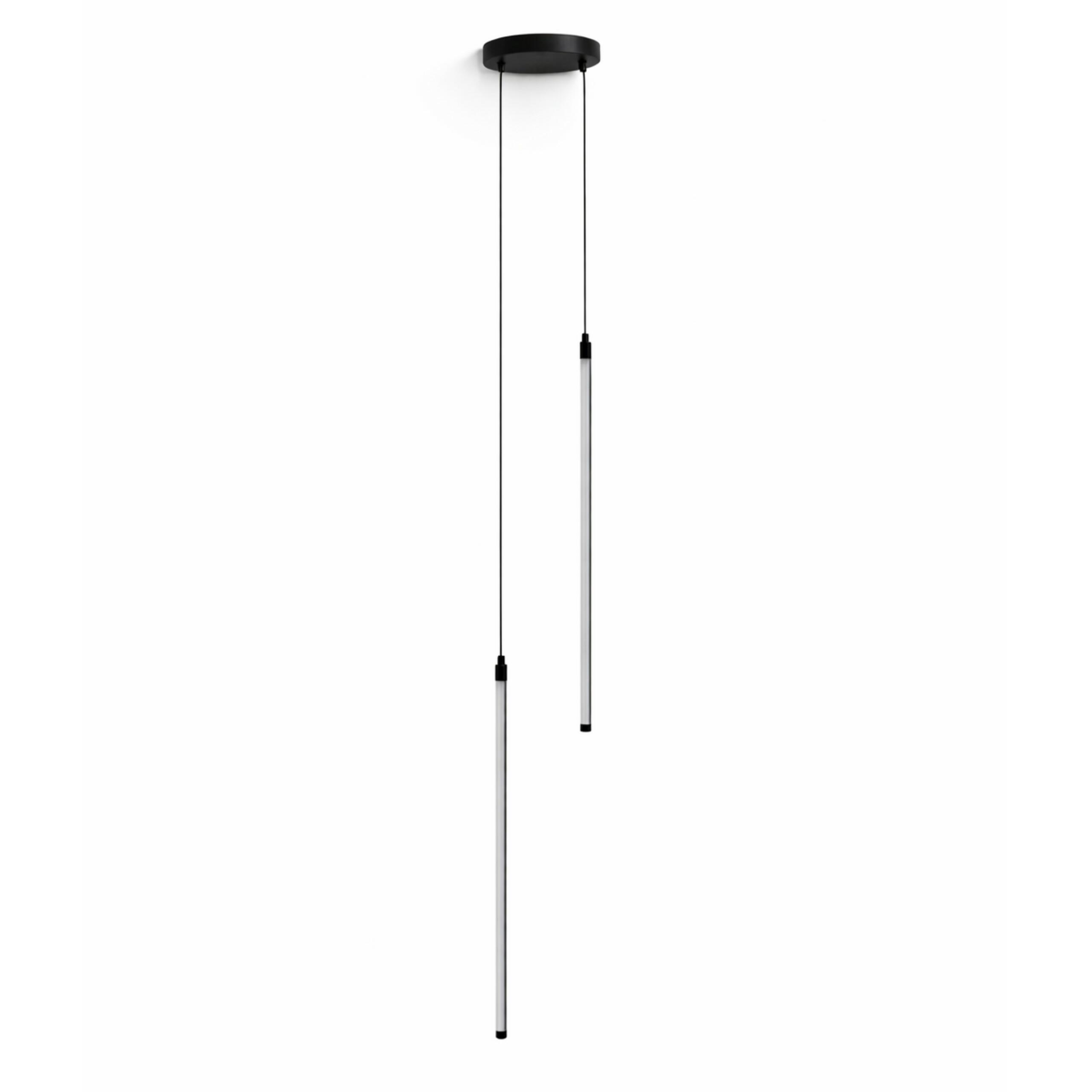 LAMPA LED WISZĄCA 2 TUBY CZARNA