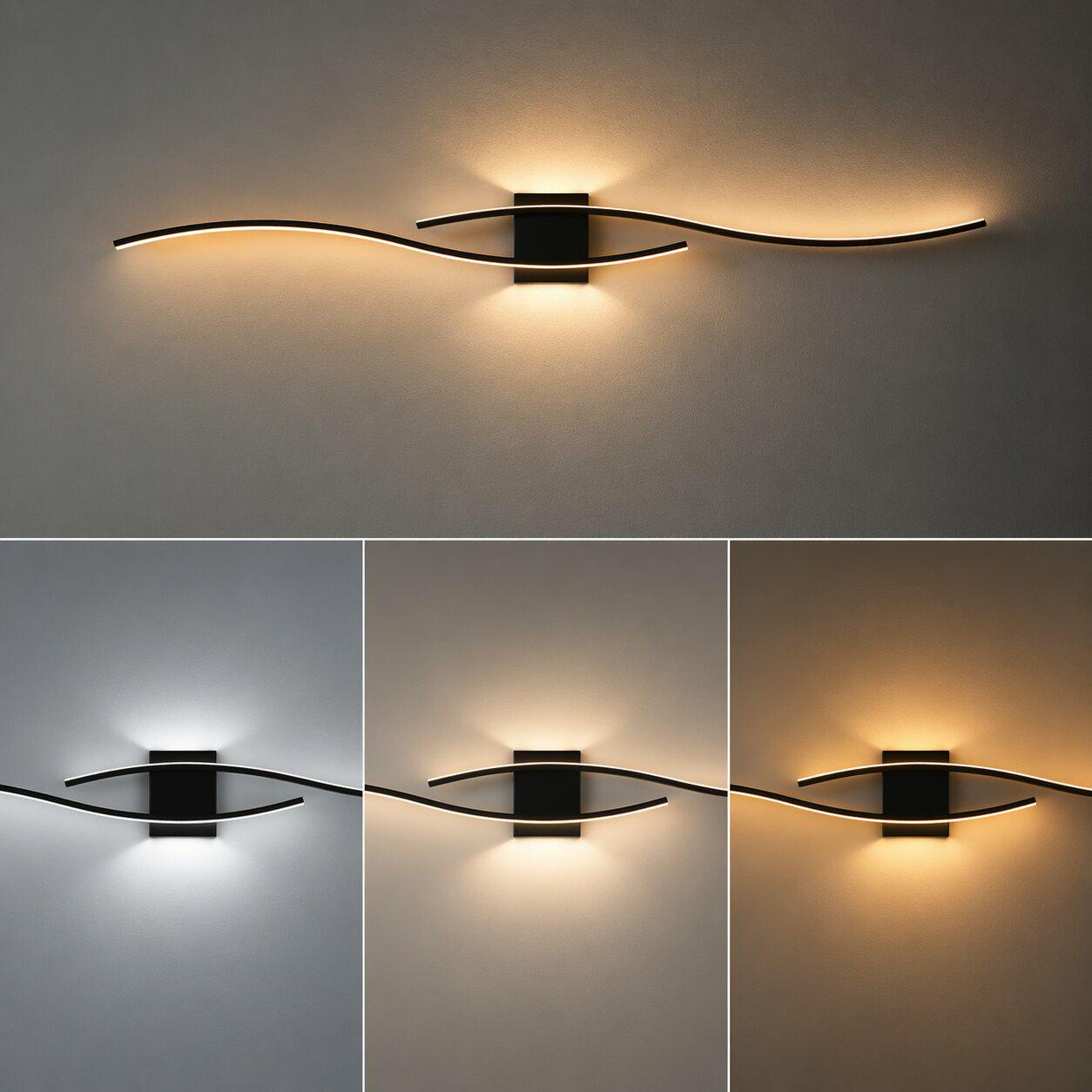 LAMPA ŚCIENNA 3 KOLORY ŚWIATŁA 35W CZARNA - obrazek 4