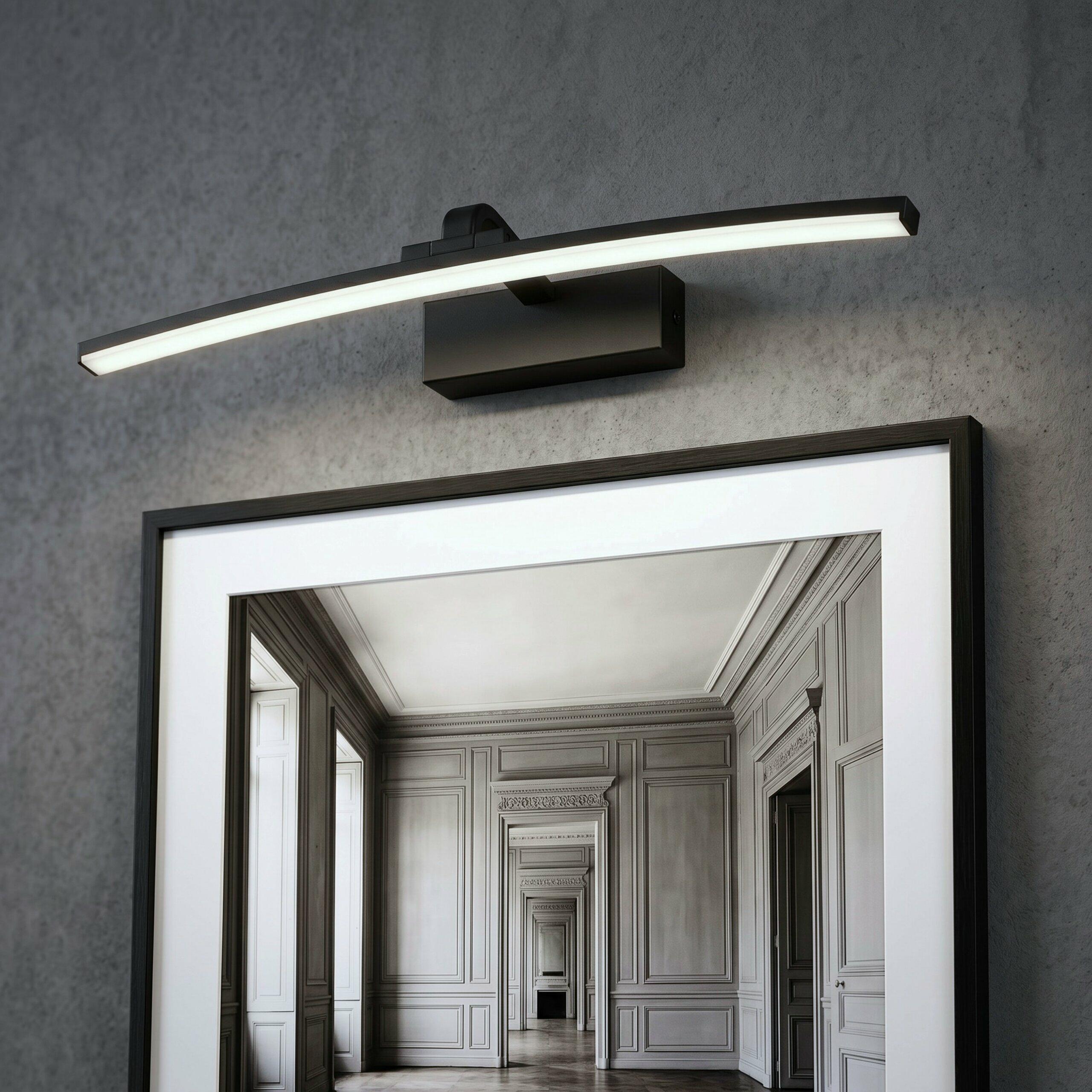 LAMPKA ŚCIENNA ŁUK 40CM BIAŁA NEUTRALNA CZARNA - obrazek 2