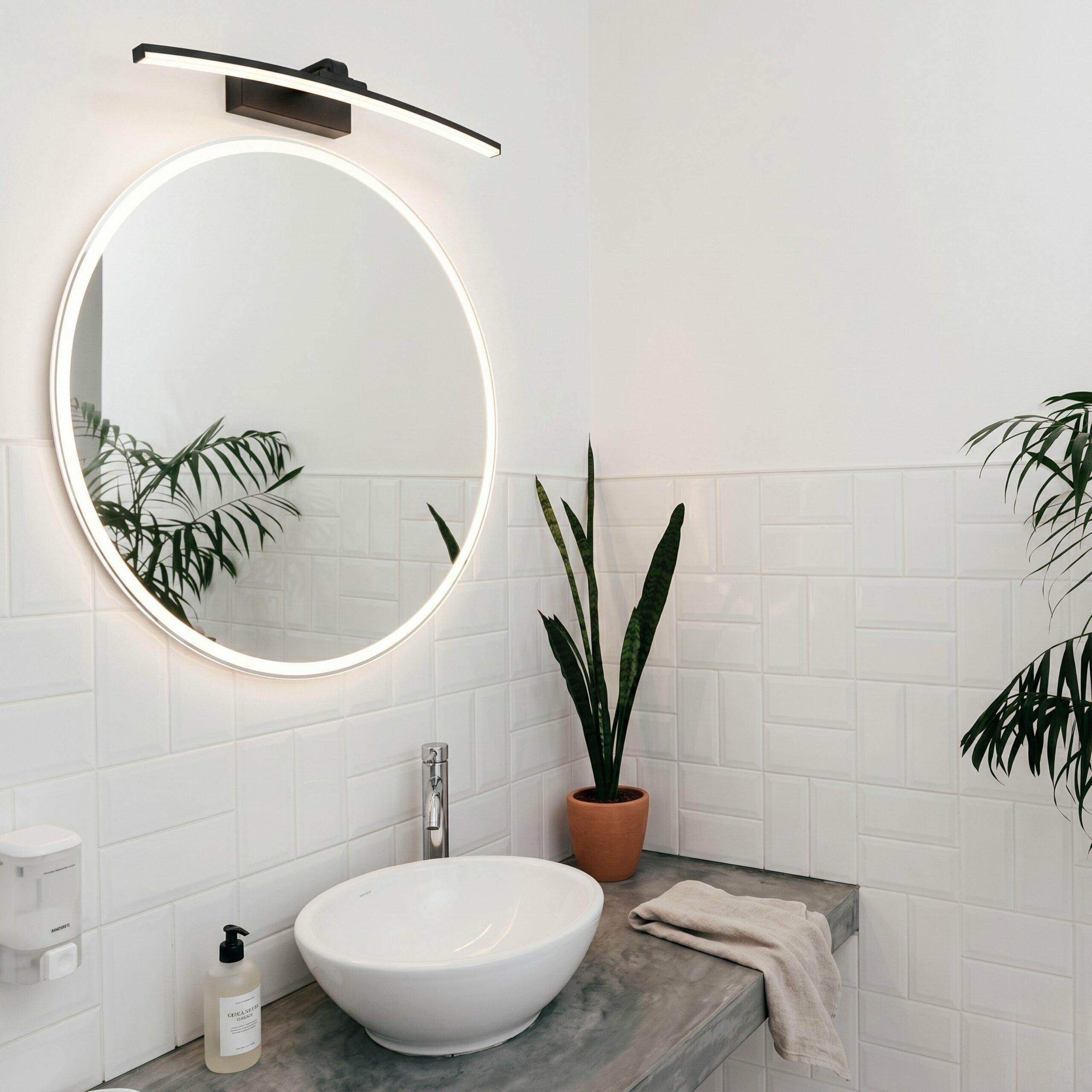 LAMPKA ŚCIENNA ŁUK 40CM BIAŁA NEUTRALNA CZARNA - obrazek 3