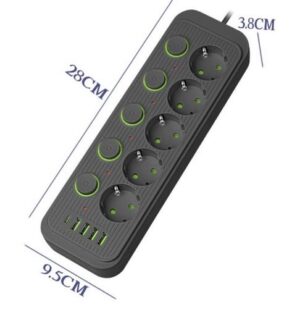 PRZEDŁUŻACZ ZASILAJĄCY 5M 4xUSB 5 GNIAZD