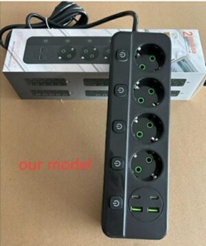 PRZEDŁUŻACZ ZASILAJĄCY 3M + 4 X USB