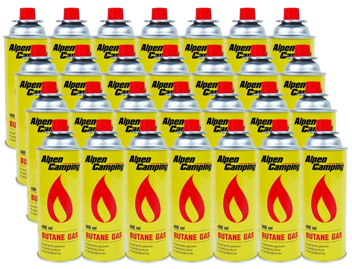 KARTUSZ GAZOWY DO KUCHENKI TURYSTYCZNEJ ALPEN CAMPING 400ML 227G - PALETA