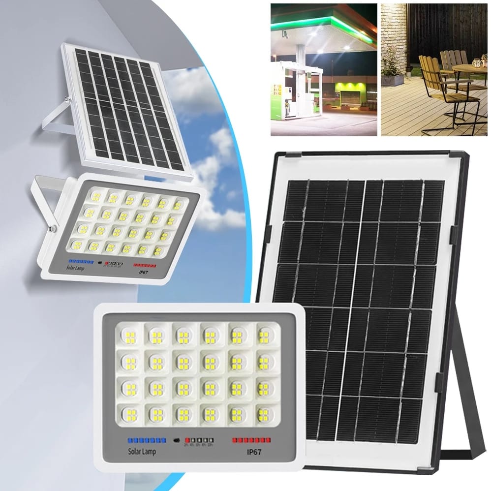 LAMPA SOLARNA 96 LED OGRODOWA NAŚWIETLACZ CZUJNIK ZMIERZCHU HALOGEN PILOT IP67 60W - obrazek 3