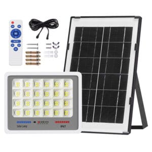 LAMPA SOLARNA 96 LED OGRODOWA NAŚWIETLACZ CZUJNIK ZMIERZCHU HALOGEN PILOT IP67 60W