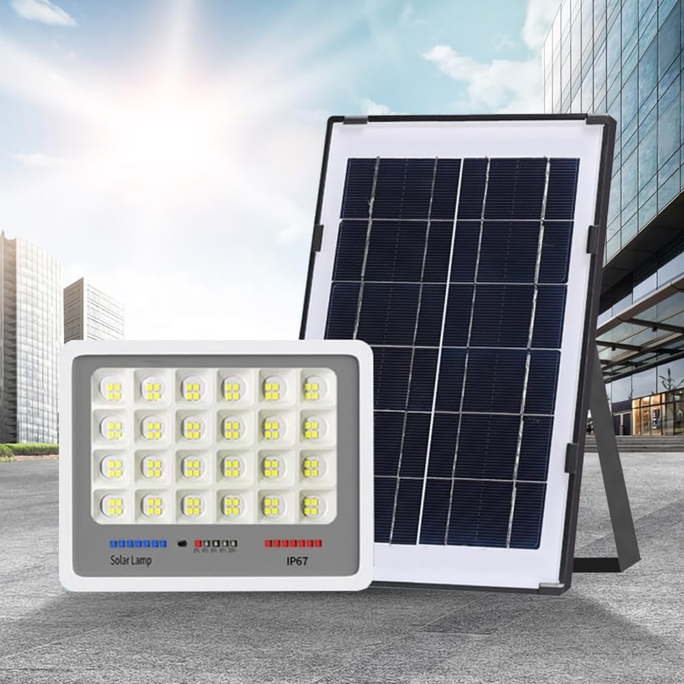 LAMPA SOLARNA 96 LED OGRODOWA NAŚWIETLACZ CZUJNIK ZMIERZCHU HALOGEN PILOT IP67 60W - obrazek 6