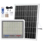 LAMPA SOLARNA 216 LED OGRODOWA NAŚWIETLACZ CZUJNIK ZMIERZCHU HALOGEN PILOT IP67 150W