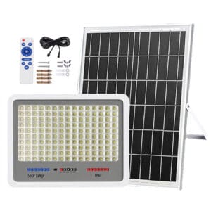 LAMPA SOLARNA 396 LED OGRODOWA NAŚWIETLACZ CZUJNIK ZMIERZCHU HALOGEN PILOT IP67 200W
