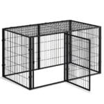 KOJEC KLATKA ZAGRODA Z NAKRYCIEM MODUŁOWA DLA ZWIERZĄT PSA KOTA CZARNA 6 PANELI X 70X60CM