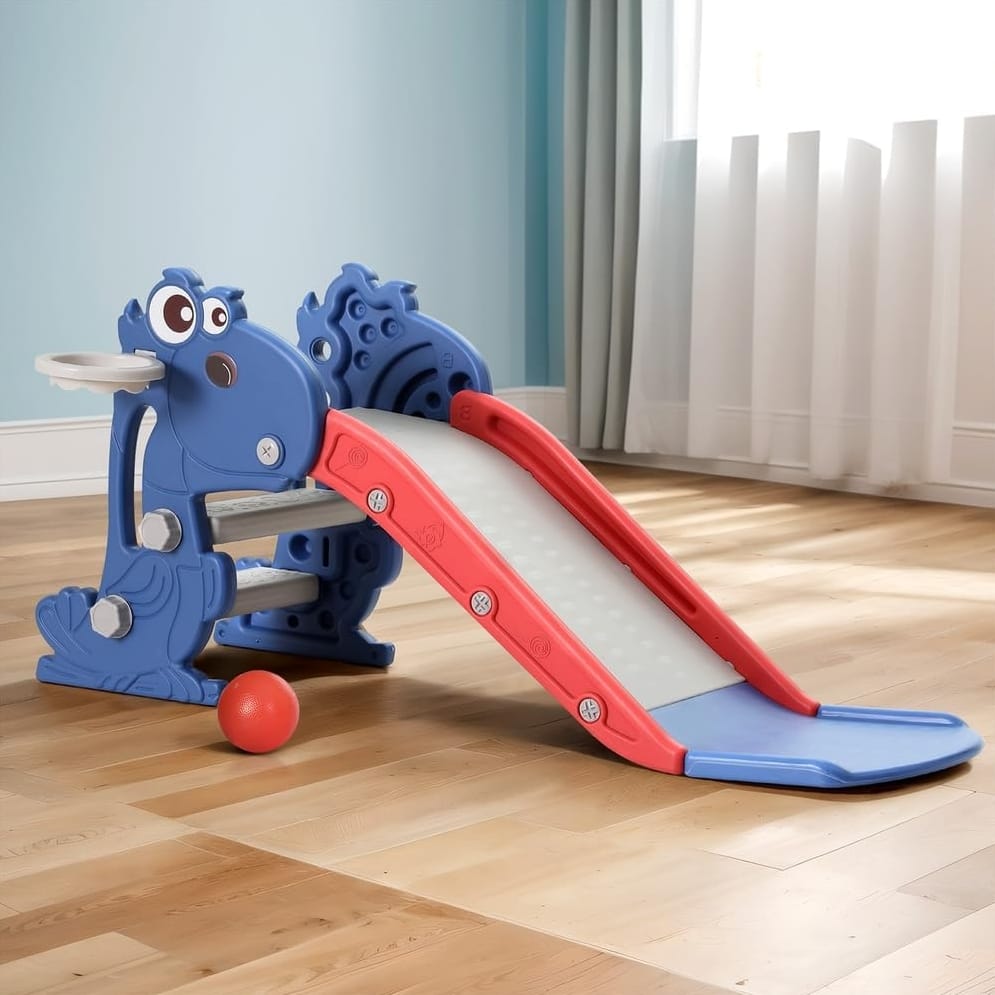 ZJEŻDŻALNIA DLA DZIECI DOMOWA OGRODOWA WOLNOSTOJĄCA WIELOKOLOROWA AKCESORIA ZESTAW 120CM - obrazek 3