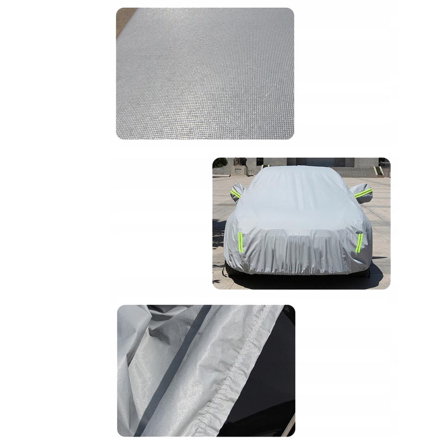 POKROWIEC NA SAMOCHÓD SAMOCHODOWY PLANDEKA NA AUTO UV DUŻY ODBLASKOWY WODOODPORNY 470CM L - obrazek 6