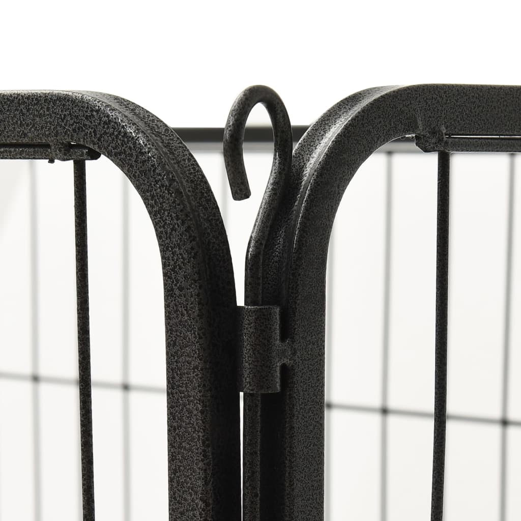 KOJEC KLATKA ZAGRODA MODUŁOWA DLA ZWIERZĄT PSA KOTA CZARNA 4 PANELE X 80X50CM - obrazek 7