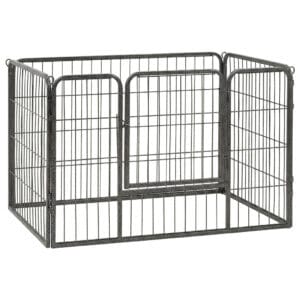 KOJEC KLATKA ZAGRODA MODUŁOWA DLA ZWIERZĄT PSA KOTA CZARNA 4 PANELE X 80X50CM