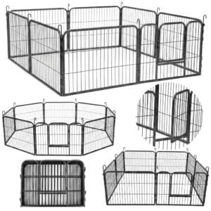 KOJEC KLATKA ZAGRODA MODUŁOWA DLA ZWIERZĄT PSA KOTA 8 PANELI X 80X60CM