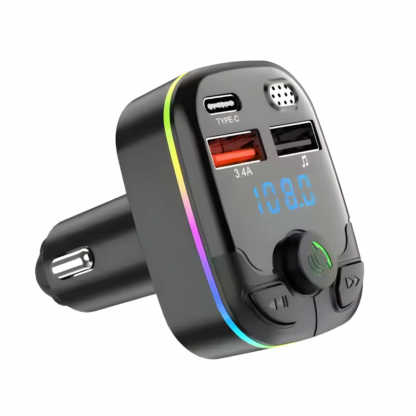 TRANSMITER BLUETOOTH SAMOCHODOWY RGB - obrazek 2