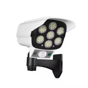 LAMPA SOLARNA 77 LED ATRAPA KAMERY BIAŁA