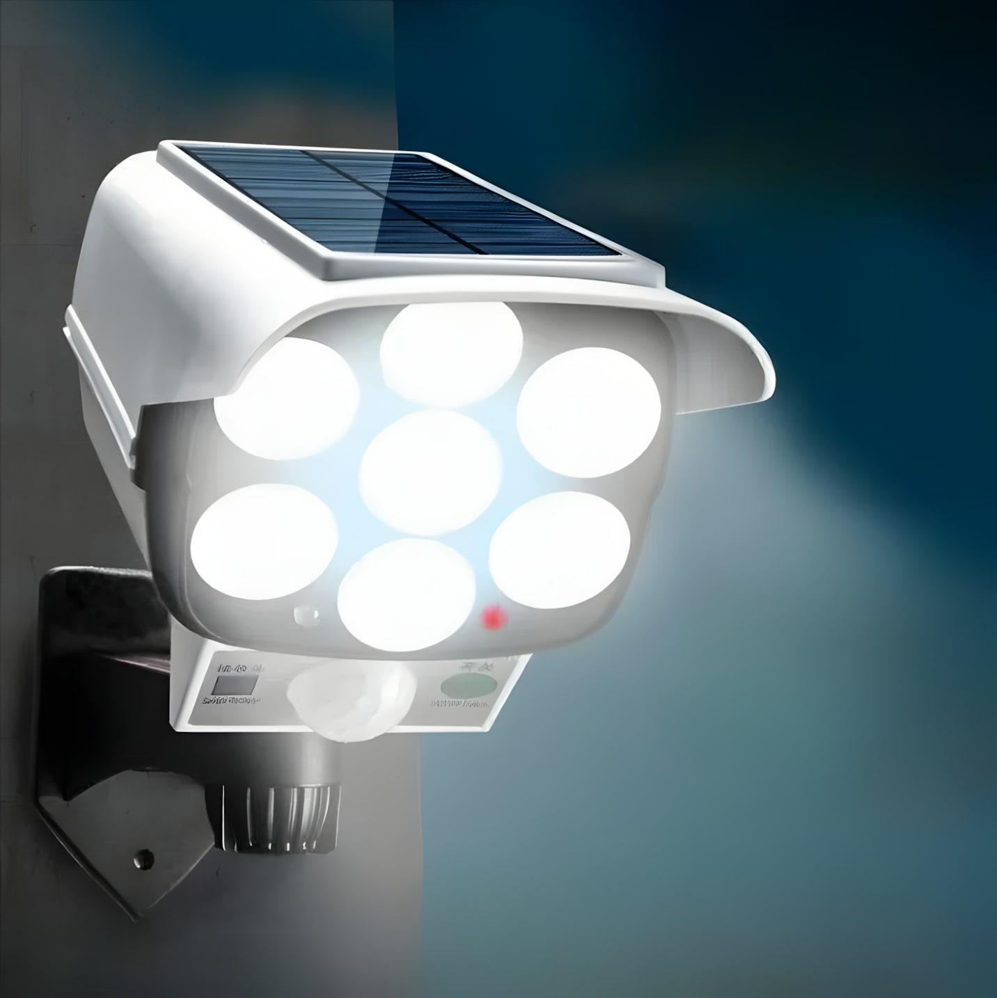 LAMPA SOLARNA 77 LED ATRAPA KAMERY BIAŁA - obrazek 4