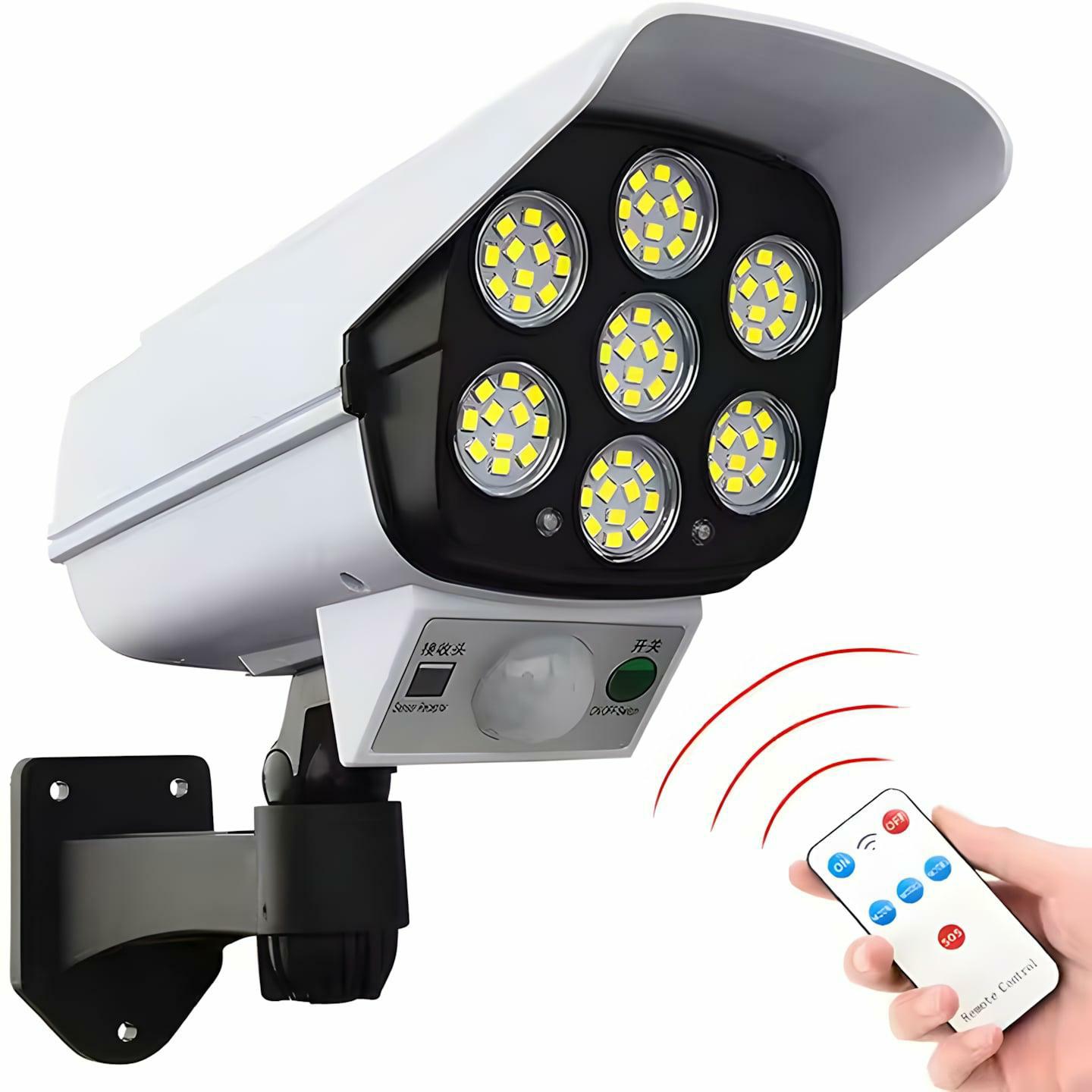 LAMPA SOLARNA 77 LED ATRAPA KAMERY BIAŁA - obrazek 5