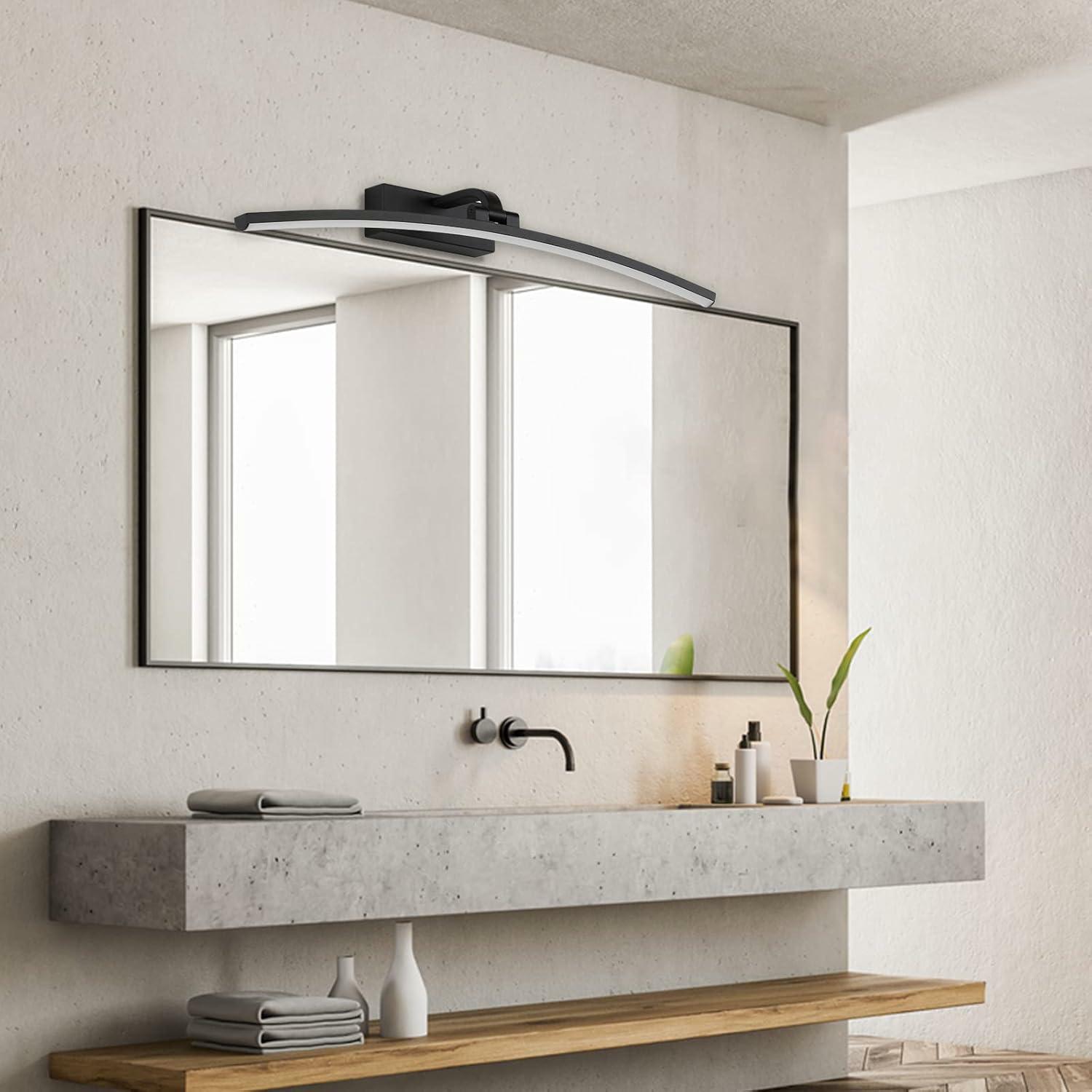 LAMPKA ŚCIENNA ŁUK 60CM BIAŁA NEUTRALNA CZARNA