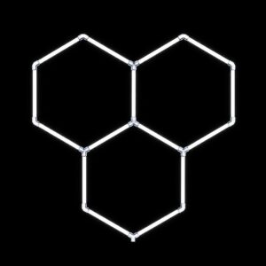 LAMPA LED 3 HEXAGONY 164X163CM