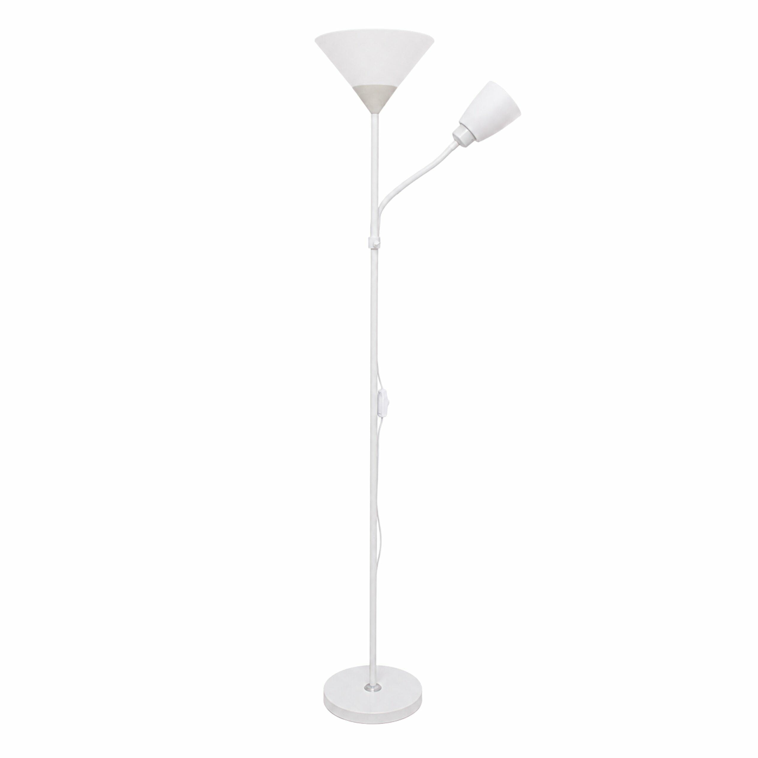 LAMPA PODŁOGOWA 165CM 2xE27 BIAŁA