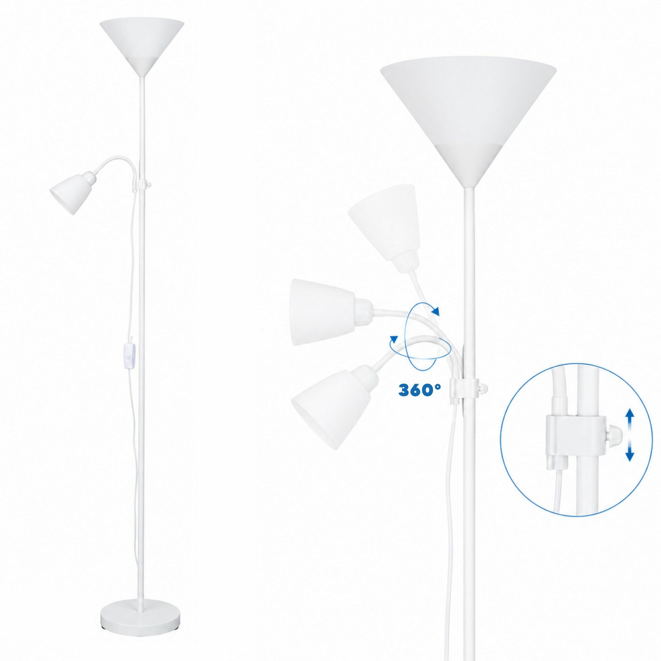 LAMPA PODŁOGOWA 165CM 2xE27 BIAŁA - obrazek 8