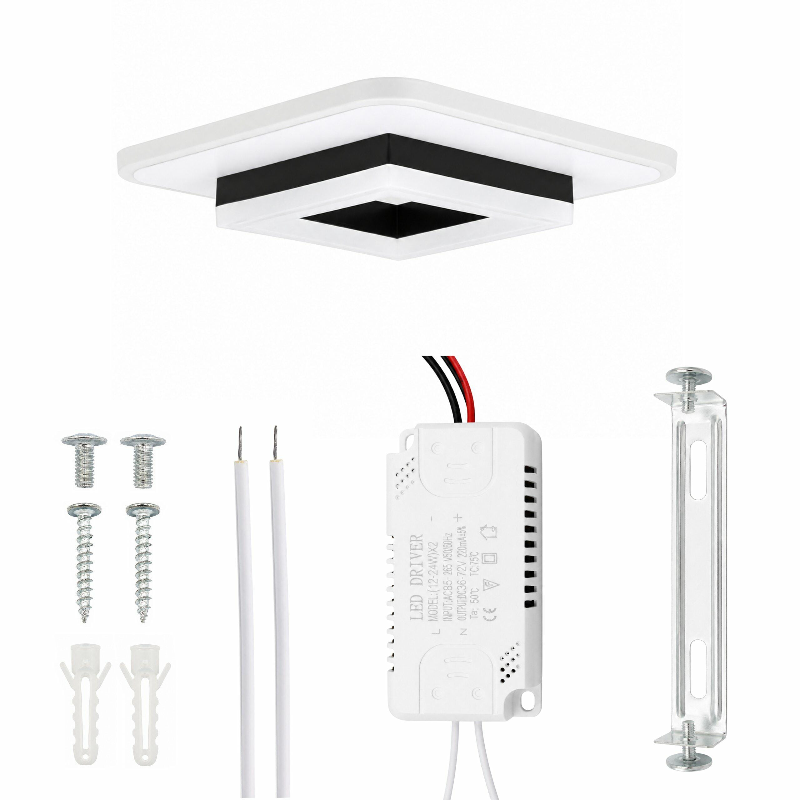 LAMPA SUFITOWA PLAFON LED CZARNY - obrazek 4