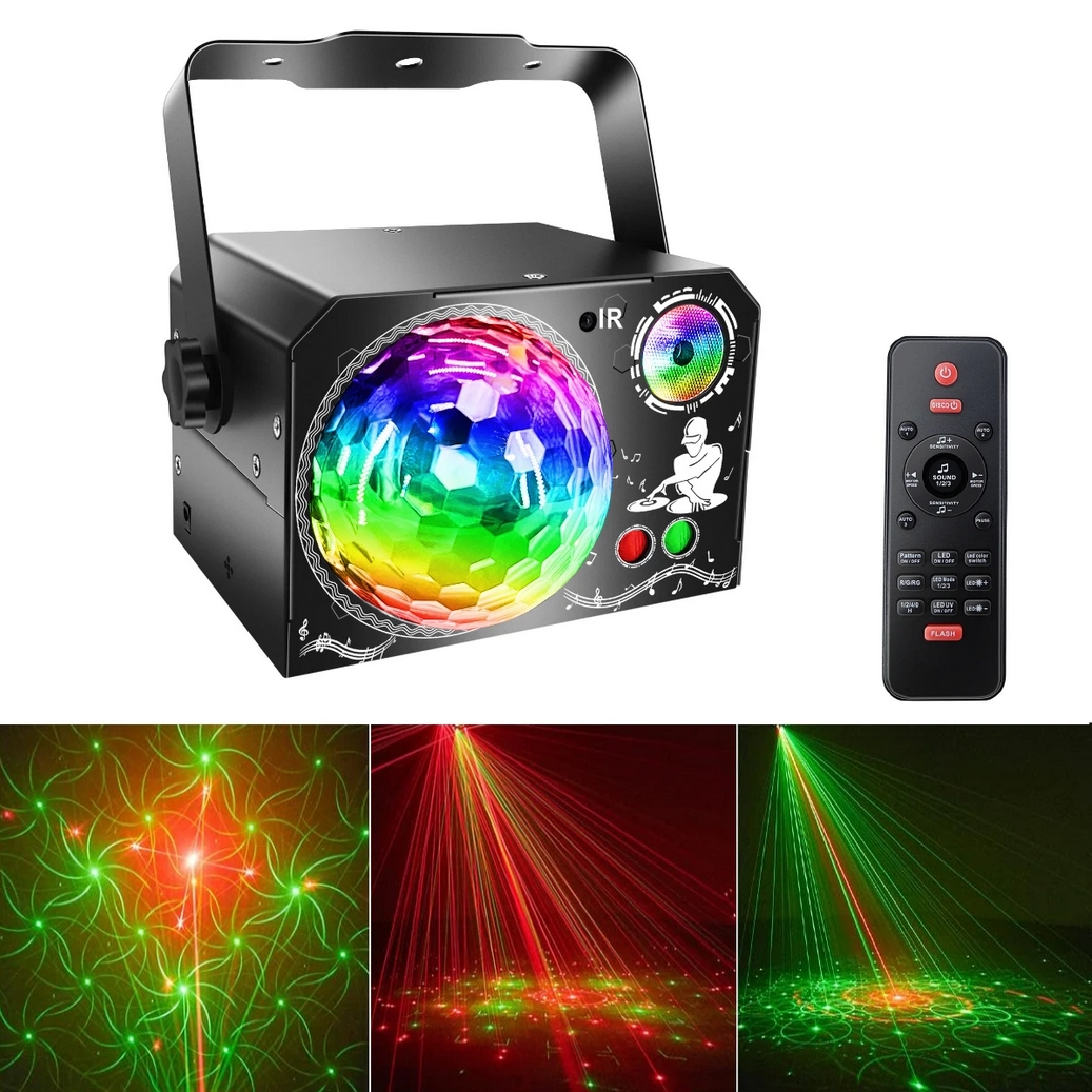 PROJEKTOR LASEROWY SCENICZNY OŚWIETLENIE DYSKOTEKOWE LASER STROBOSKOP ANIMACJA 3D RGB PILOT - obrazek 2