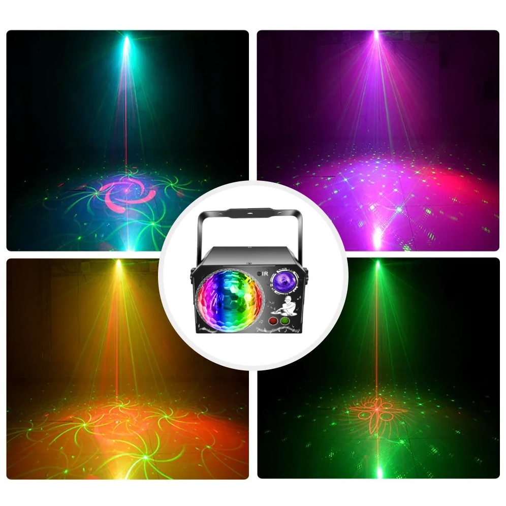 PROJEKTOR LASEROWY SCENICZNY OŚWIETLENIE DYSKOTEKOWE LASER STROBOSKOP ANIMACJA 3D RGB PILOT - obrazek 5
