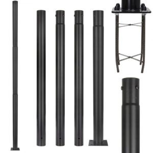 SŁUP OŚWIETLENIOWY DROGOWY MASZT DO LAMP ULICZNYCH LATARNIA Ø58MM 4M + KOTWA M14 12X12CM 30CM