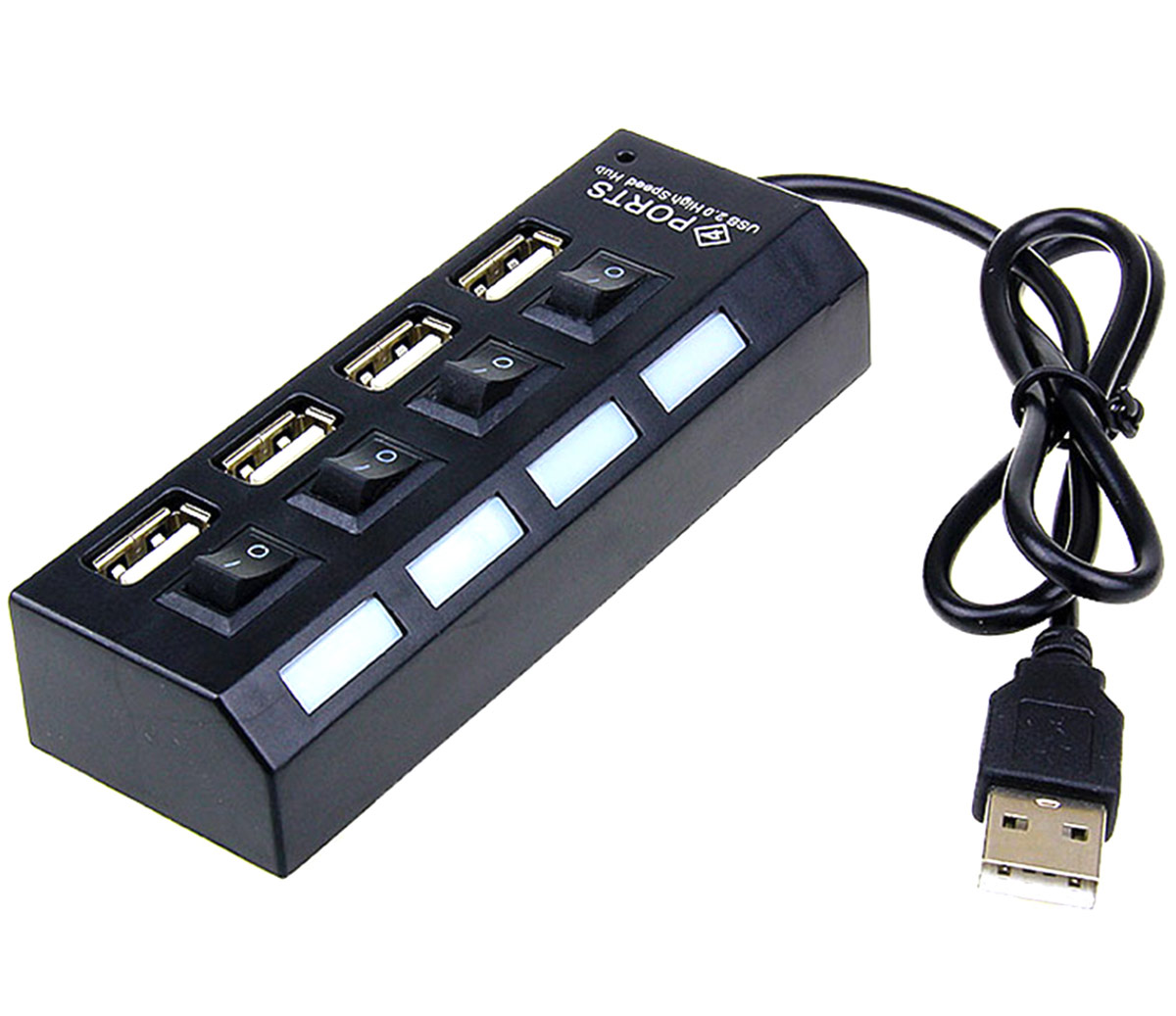HUB 4xUSB AKTYWNY Z WYŁĄCZNIKAMI - obrazek 2