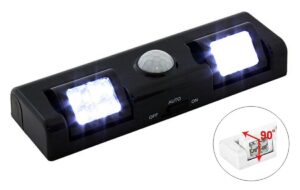 LAMPKA 8 LED CZUJNIK RUCHU CZARNA