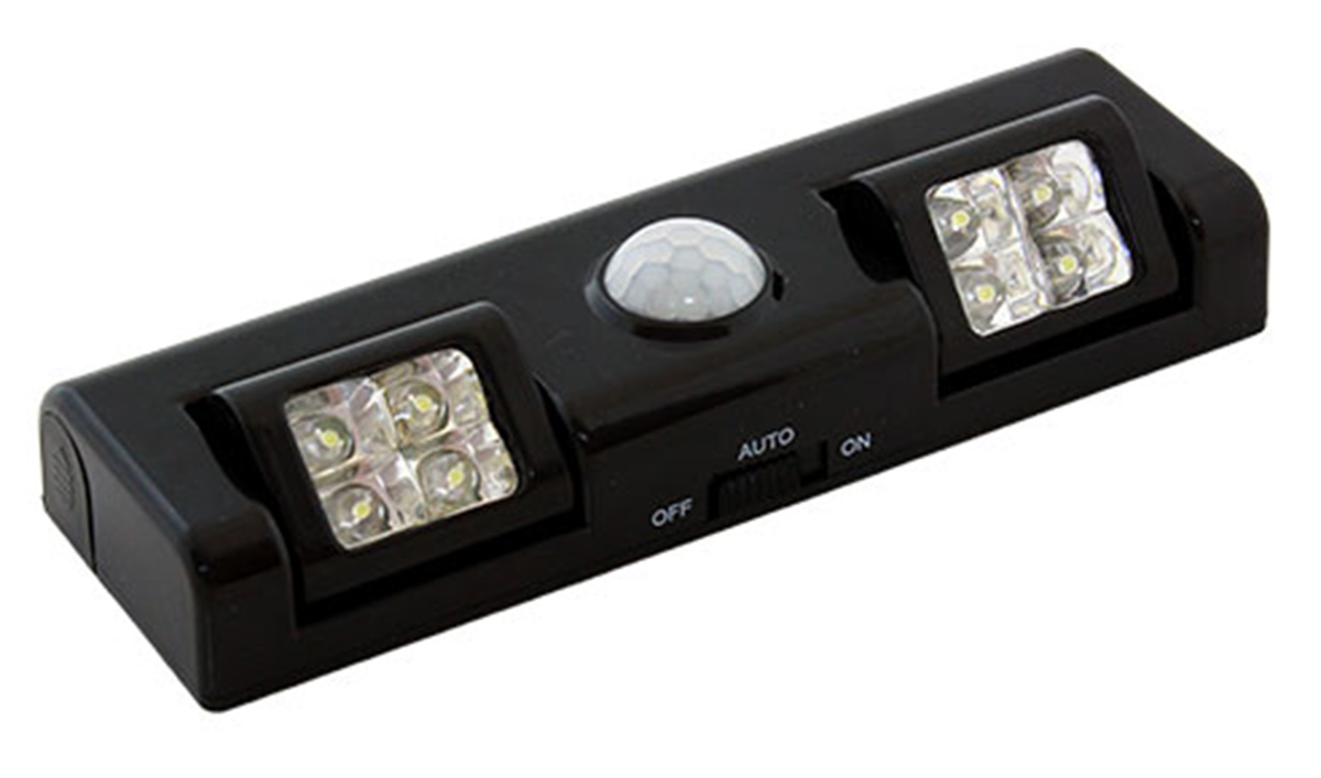 LAMPKA 8 LED CZUJNIK RUCHU CZARNA - obrazek 3