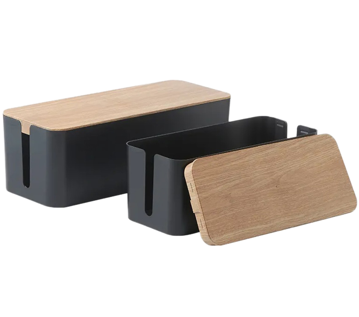 ORGANIZER NA KABLE LISTWY CZARNY - obrazek 2
