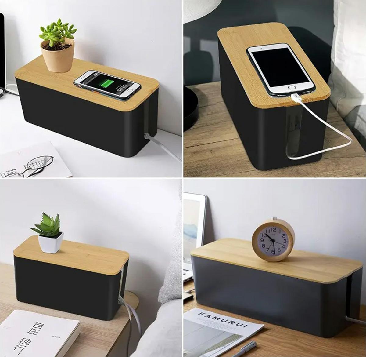 ORGANIZER NA KABLE LISTWY CZARNY - obrazek 5