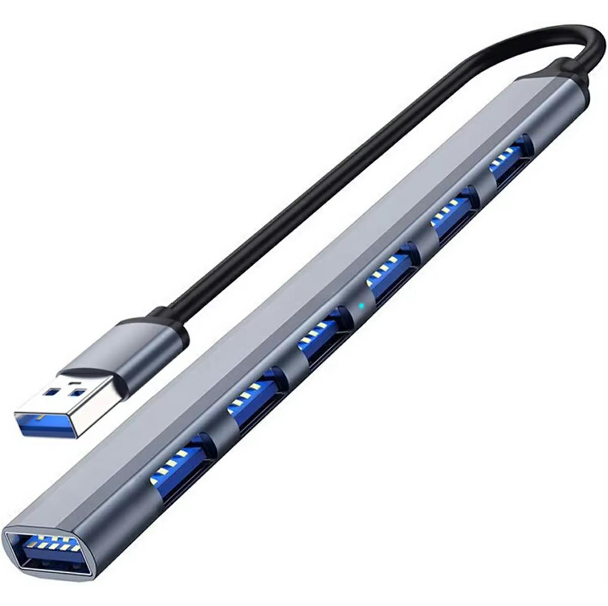 HUB USB 1x3.0 6x2.0 SLIM