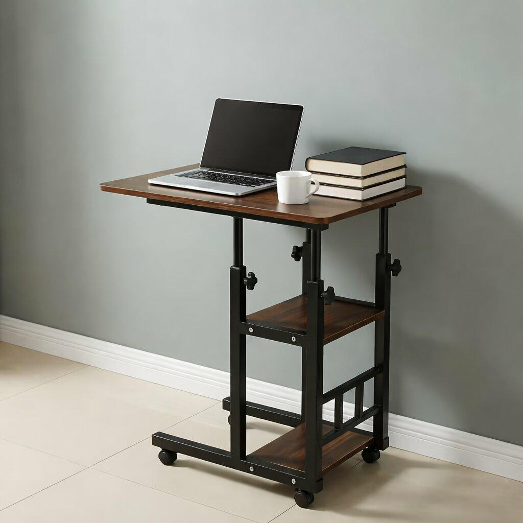 MOBILNY STOLIK POD LAPTOPA CIEMNE DREWNO - obrazek 2