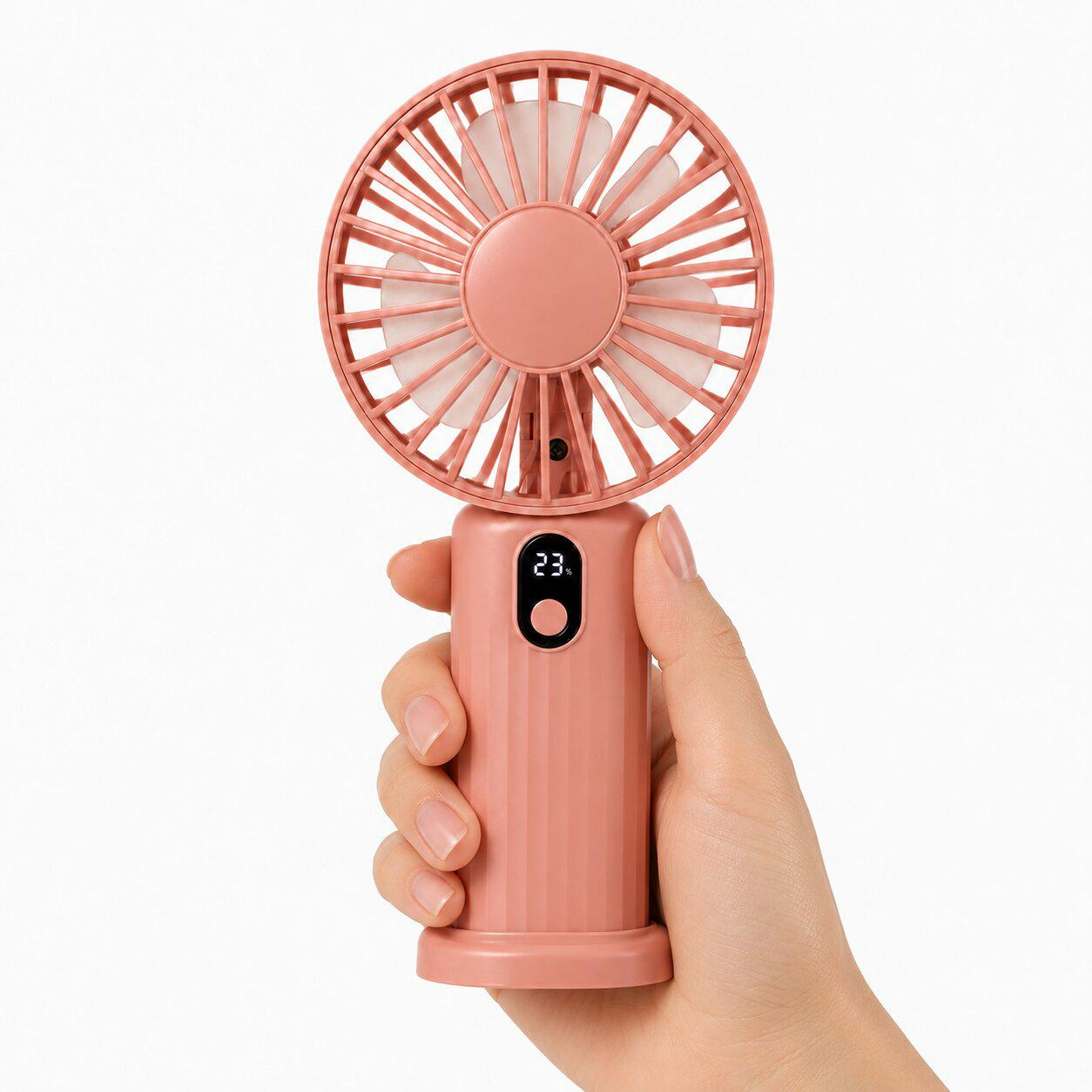 MINI WIATRAK USB RĘCZNY BIURKOWY NIEBIESKI - obrazek 5
