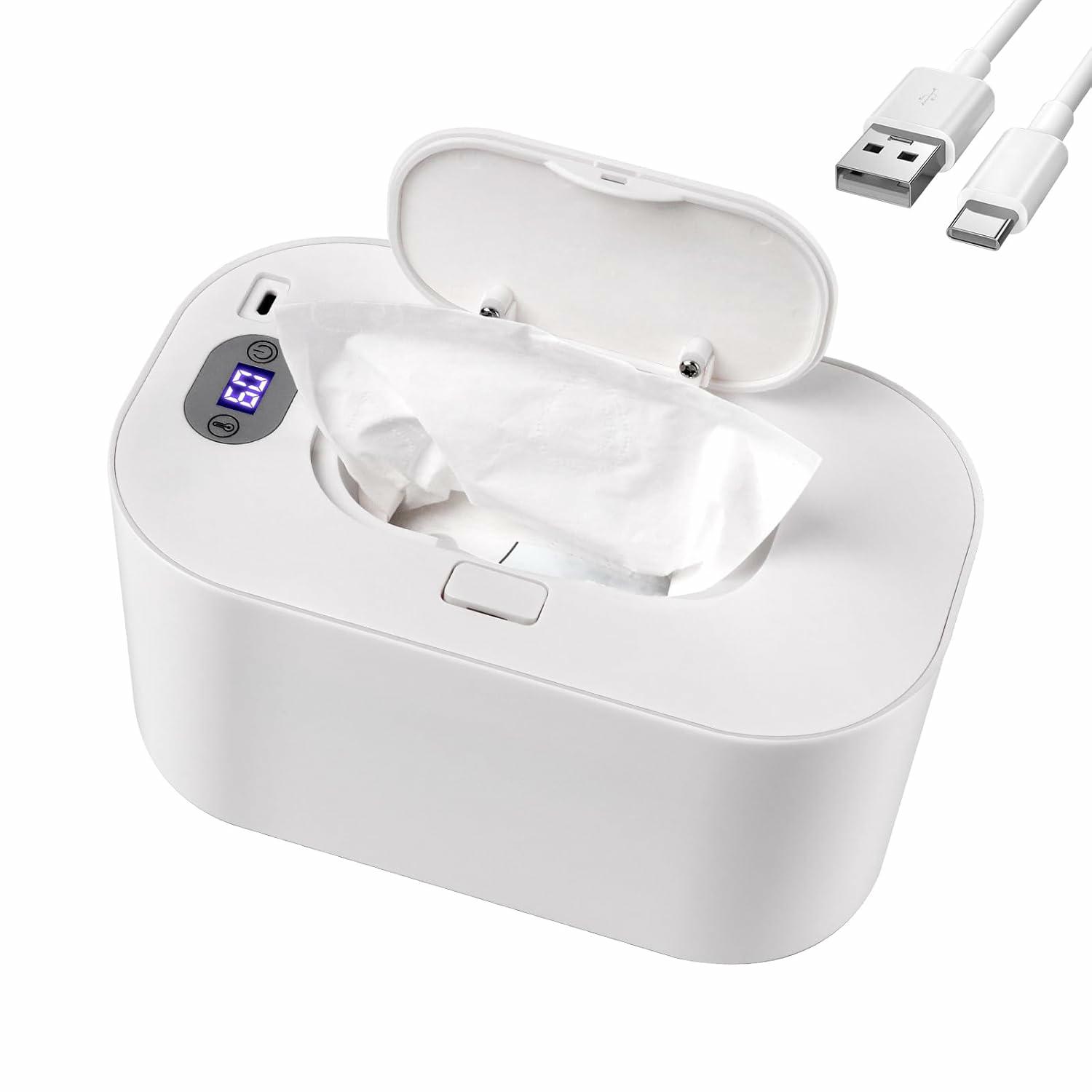 PODGRZEWACZ DO CHUSTECZEK NAWILŻANYCH ZASILANIE Z USB-C